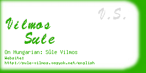 vilmos sule business card